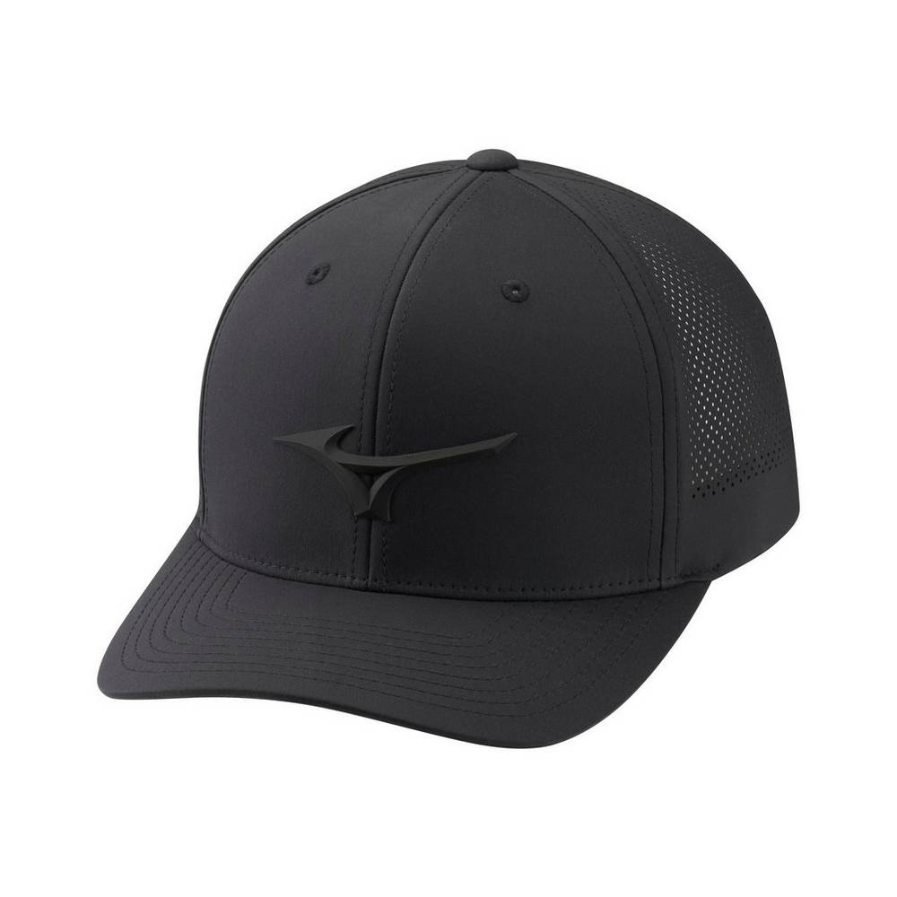 Mens Mizuno Tour Vent Adjustable Hat Black Philippines (OHYSDN021)